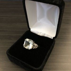 Pale Green Amethyst Ring